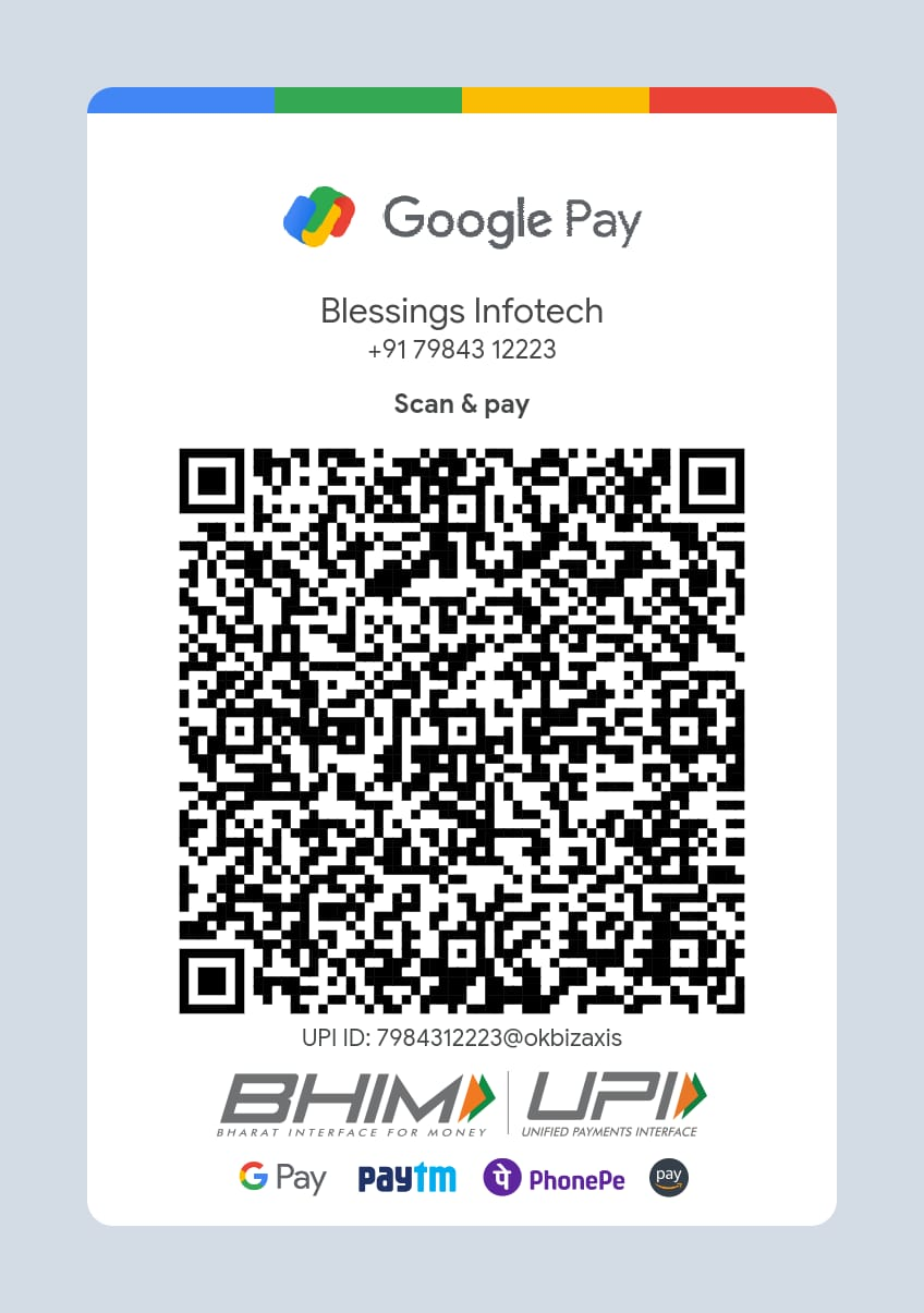 UPI QR Code for Blessings Infotech